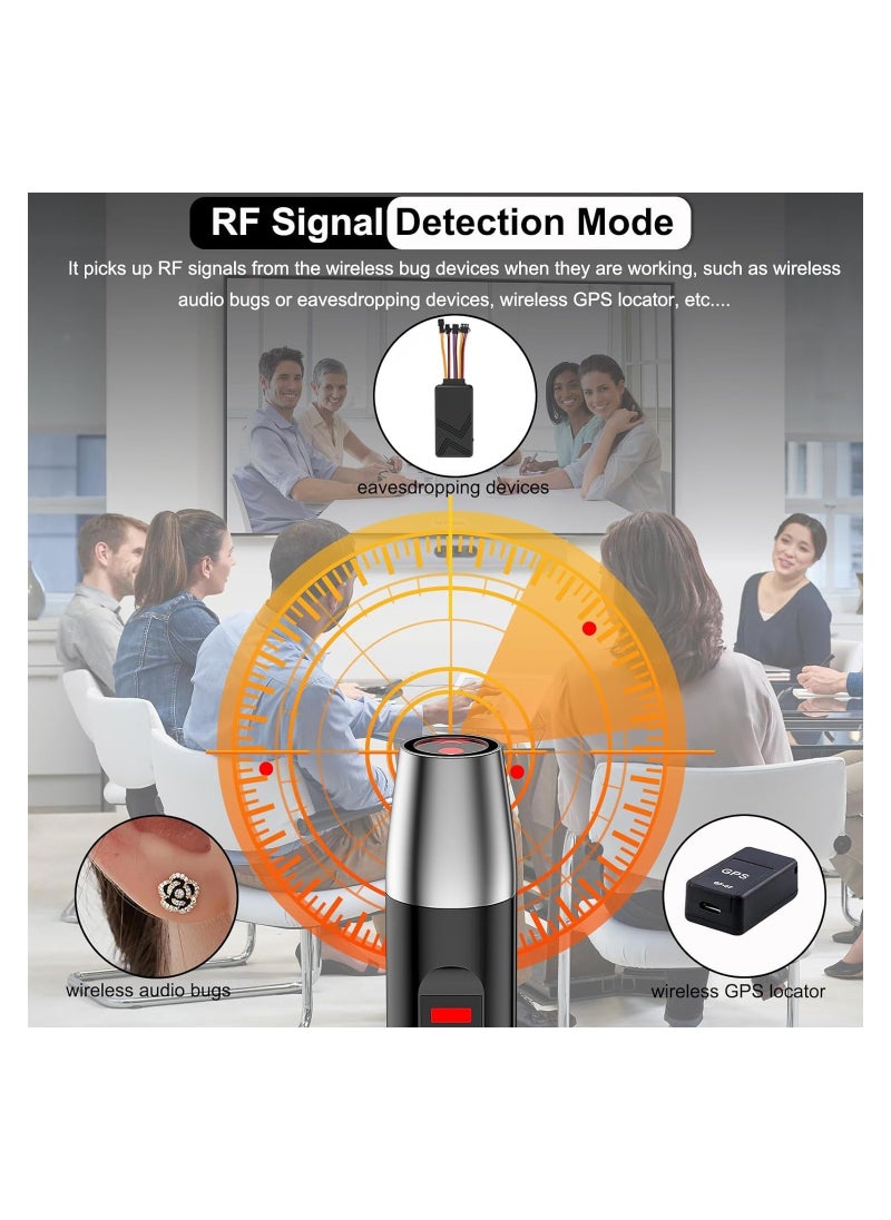 Hidden Camera Detector, RF Signal Scanner, Magnetic Field Finder, and IR Mode Detection Device for Travel, Office, and Car - Your Ultimate Privacy Protection Tool.