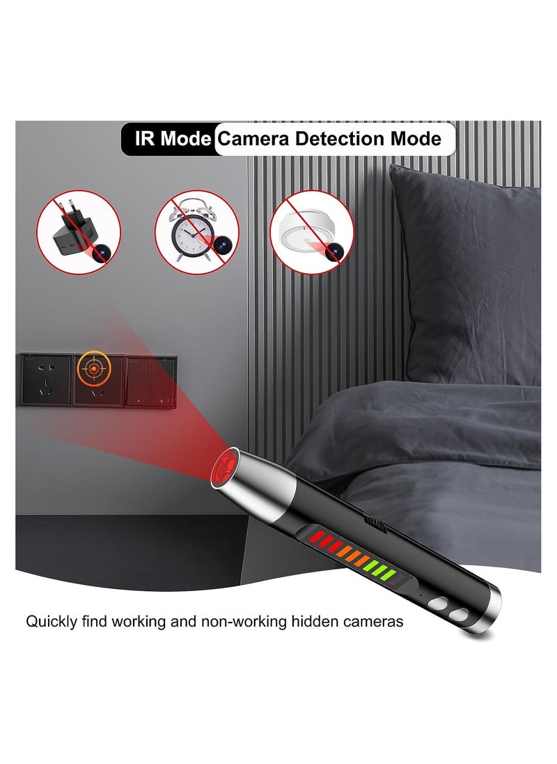 Hidden Camera Detector, RF Signal Scanner, Magnetic Field Finder, and IR Mode Detection Device for Travel, Office, and Car - Your Ultimate Privacy Protection Tool.