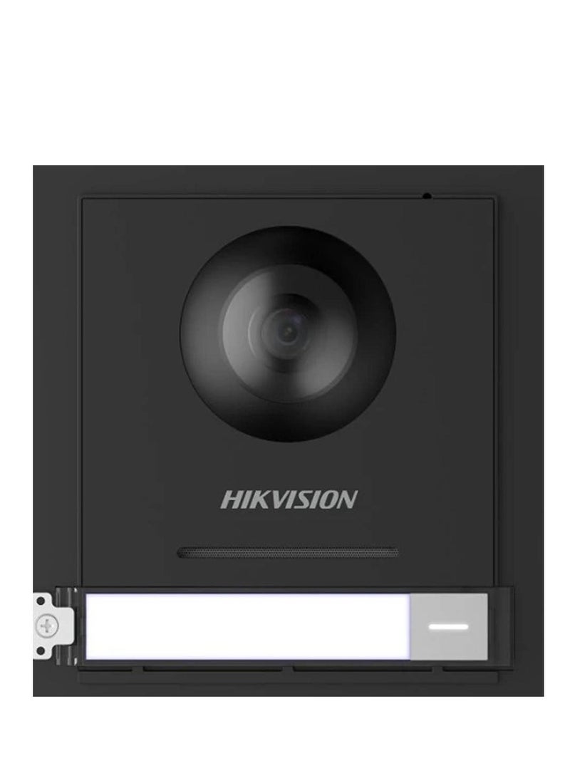 Video Intercom Module Door Station, 1920 x 1080 Resolution, Video Intercom & Access Control Function, Integrated Fisheye Camera, 10/100 Mbps Ethernet, Black | DS-KD8003-IME1