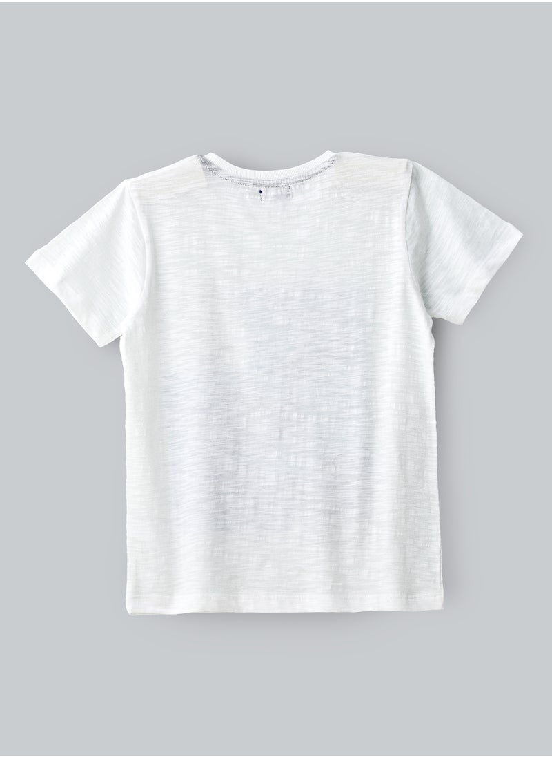 Urban Sports Project' Athletic Graphic T-Shirt for Boys - White