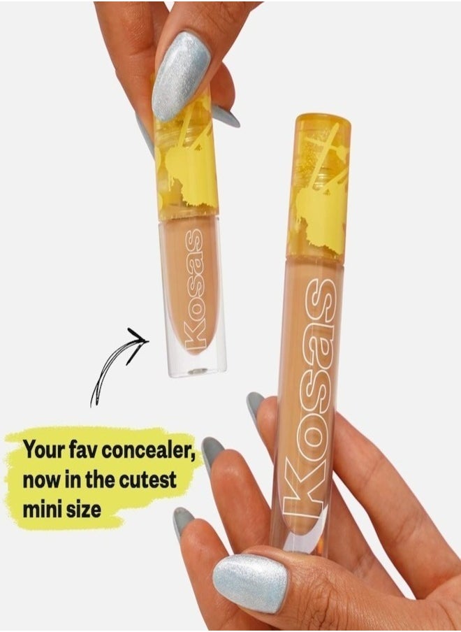 Kosas Mini Revealer Super Creamy + Brightening Concealer with Caffeine & Hyaluronic Acid , Tone 03 W - Light with Subtle Golden Undertones 2ml