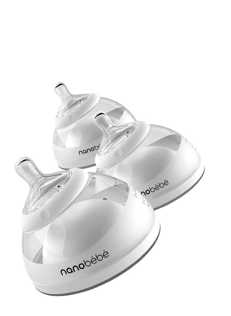 Breastmilk Baby Bottle 3 Pack Grey 5oz 150ml