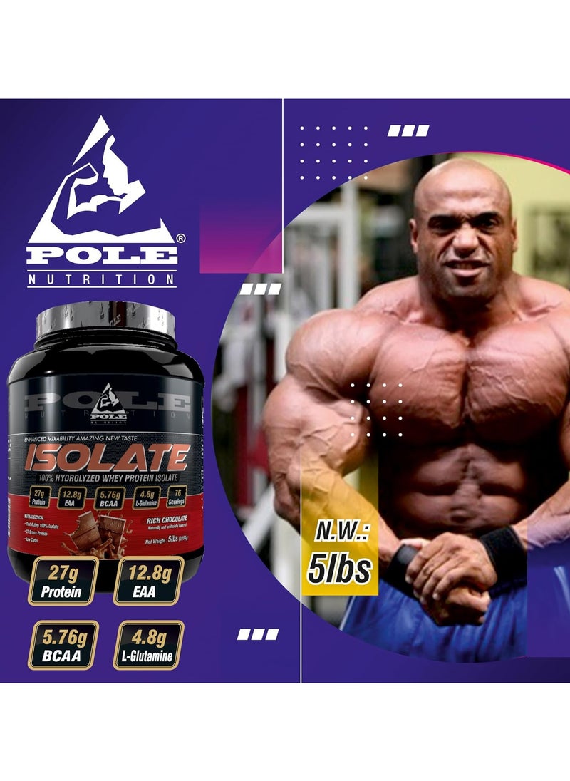 100%  Hydrolyzed Whey Protein Isolate 5 lbs - Rich Chocolate