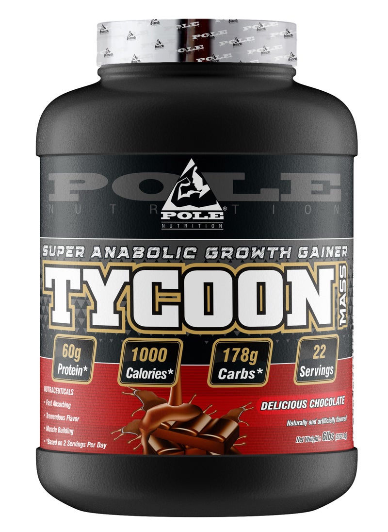 Tycoon Mass Gainer Protein 6lbs - Delicious Chocolate