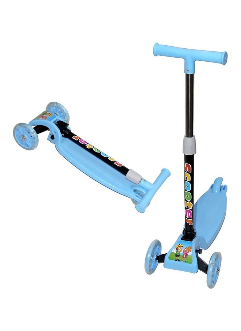 3-Wheel Kick Scooter for Kids - Adjustable Height, Comfortable Non-Slip Handle, Foldable Design – Perfect for Boys & Girls