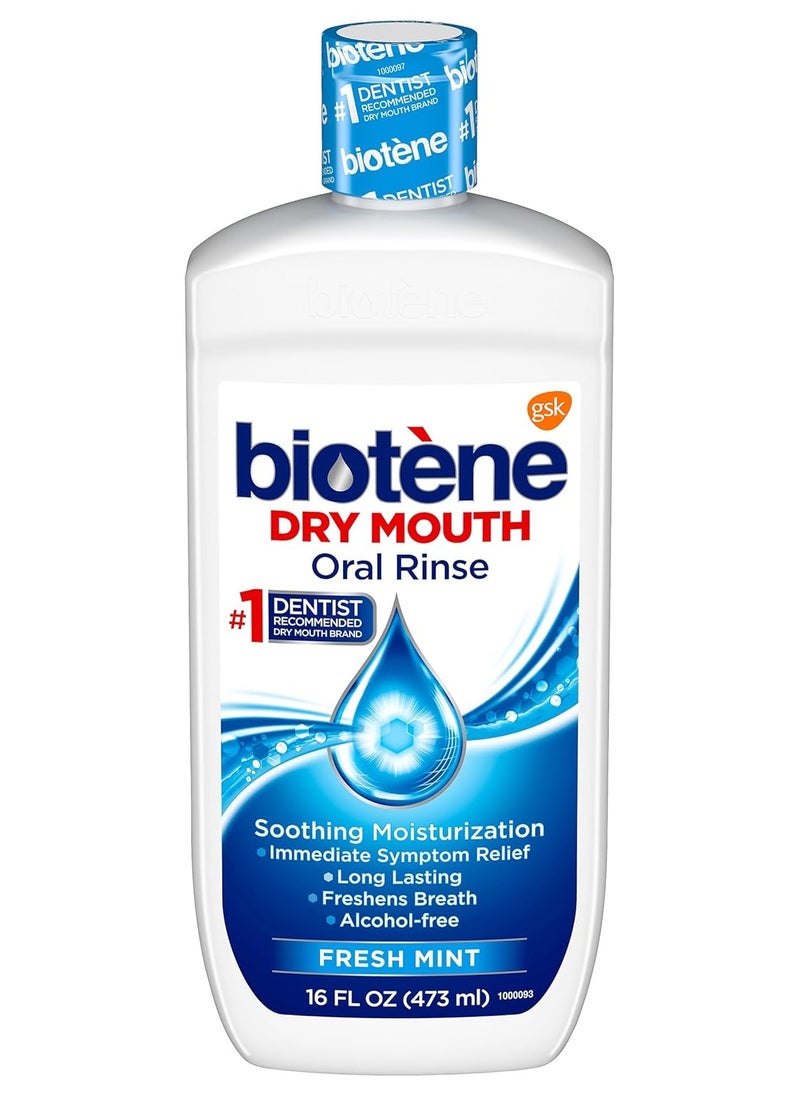 biotène Dry Mouth Oral Rinse, Fresh Mint 473 ml
