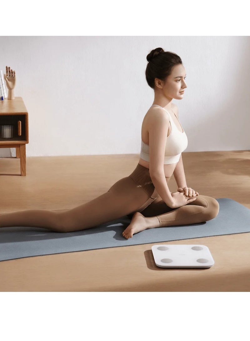 Xiaomi Body Composition Smart Scale S400 13 Body Metrics, High-Precision BIA Sensors, Bluetooth Sync, Auto User Recognition, LED Display, Tempered Glass, Pregnancy Mode, 150kg Capacity – White