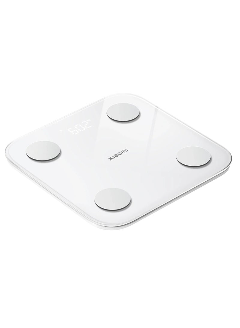 Xiaomi Body Composition Smart Scale S400 13 Body Metrics, High-Precision BIA Sensors, Bluetooth Sync, Auto User Recognition, LED Display, Tempered Glass, Pregnancy Mode, 150kg Capacity – White
