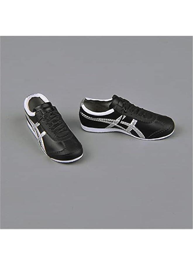 1/6 Scale Figure Shoes, Sneakers, Boots, Leather Shoes for 12 inch Male Action Figure Phicen/TBLeague ACC037(Black)