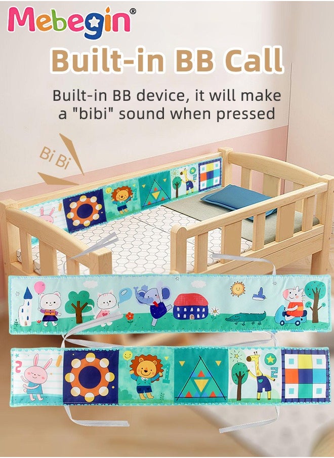 5PCS Baby Cloth Books with Strings and Sounds, Nontoxic Washable Cloth Books with Multiple Themes, Creative Sensory Toys, Colorful Early Education Toys, Suitable for Baby's Crib