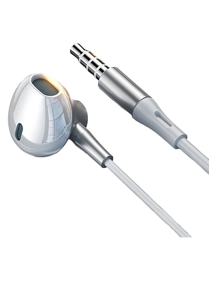 Wired Earbuds, Hifi Bass Stereo Game Headphones, Lightweight Universal Hand Free Wired Headsets, Durable Portable Clear Sound Earphones With Built In Mic, (1pc, 3.5mm White)