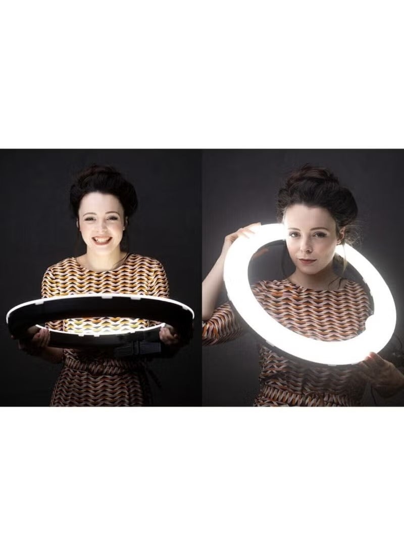 21 Inch Ring Light Tripod Mount with 3 Phone Bracket, LED Soft Ring Light with Remote Control