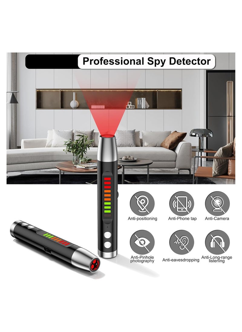 Hidden Camera Detector, RF Signal Scanner, Magnetic Field Finder, and IR Mode Detection Device for Travel, Office, and Car - Your Ultimate Privacy Protection Tool.