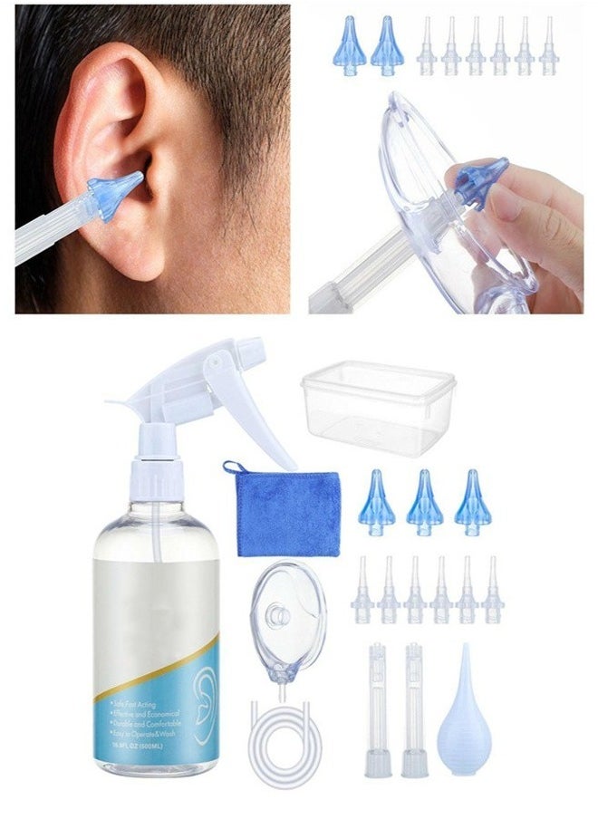 Ear cleaning set 500ML ear cleaning bottle ear cleaning ball ear cleaning basin earwax cleaning tool