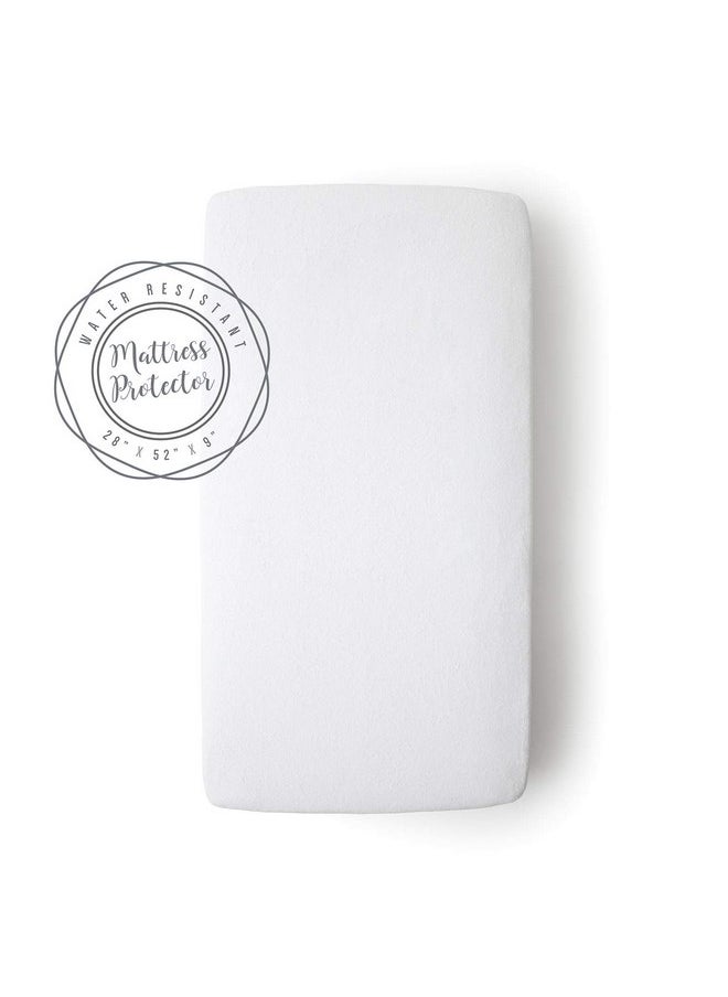 JumpOff Jo - Terry Cotton Crib Mattress Protector for Baby Crib White