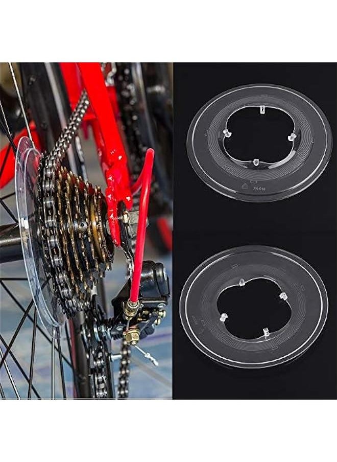 Bicycle Flywheel Guard, Freewheel Spoke Protector, 4 Claws Design Transparent Bicycle Spoke Covers Disc Brake Cassette Hubs Protection Cover for Mountain Bike Bicycle Accessory