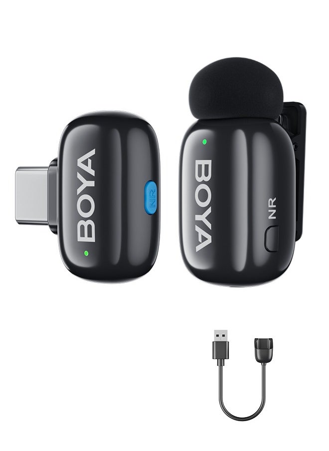 BOYA MINI-17 Wireless Lavalier Microphone Noise Cancellation Microphone For iPhone 15/16 Android Smartphones Ultra mini microphone with AI Voice Change, Metal Clip on Mic for Vlogging TikTok YouTube Content Creators Live Streaming Interview Recording