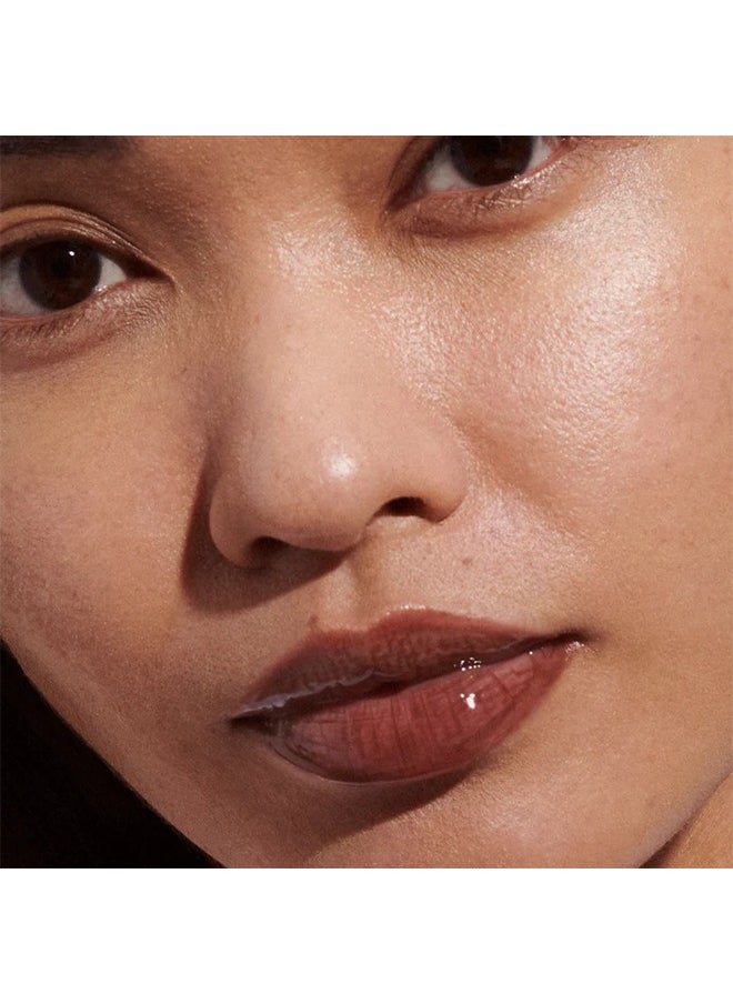 Peptide Lip Tint, High Gloss Glass Nude Jelly Liquid Lipstick, Hydrating Tinted Plump Lip Oil 10ML - Espresso ﻿