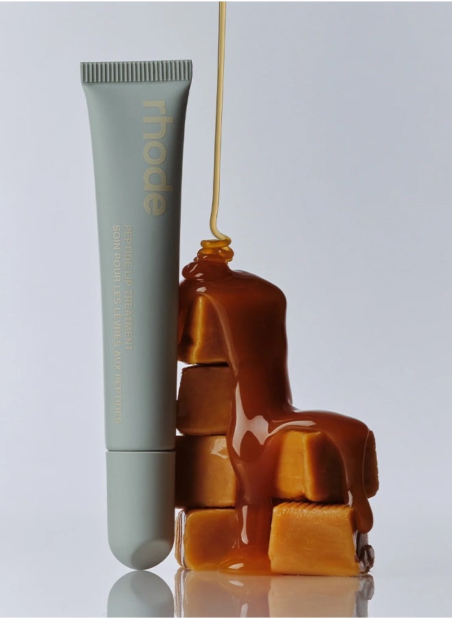 Skin Peptide Lip Treatment, High Gloss Glass Nude Jelly Liquid Lipstick, Hydrating Tinted Plump Lip Oil 10ML - Salted Caramel