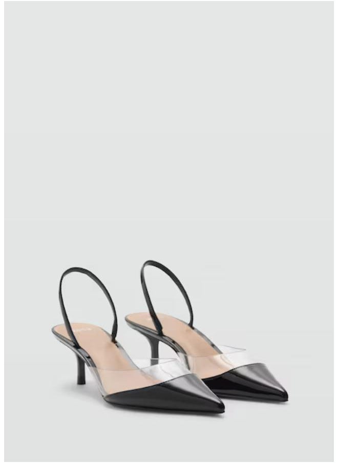 Heeled Shoes With Vinyl Panel