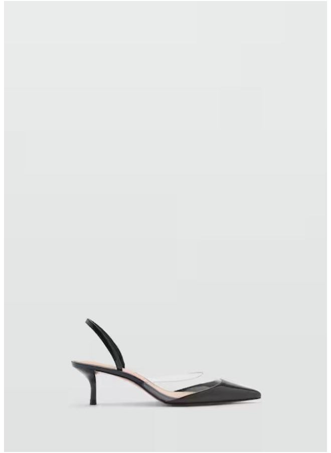 Heeled Shoes With Vinyl Panel
