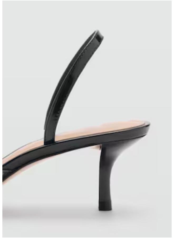 Heeled Shoes With Vinyl Panel