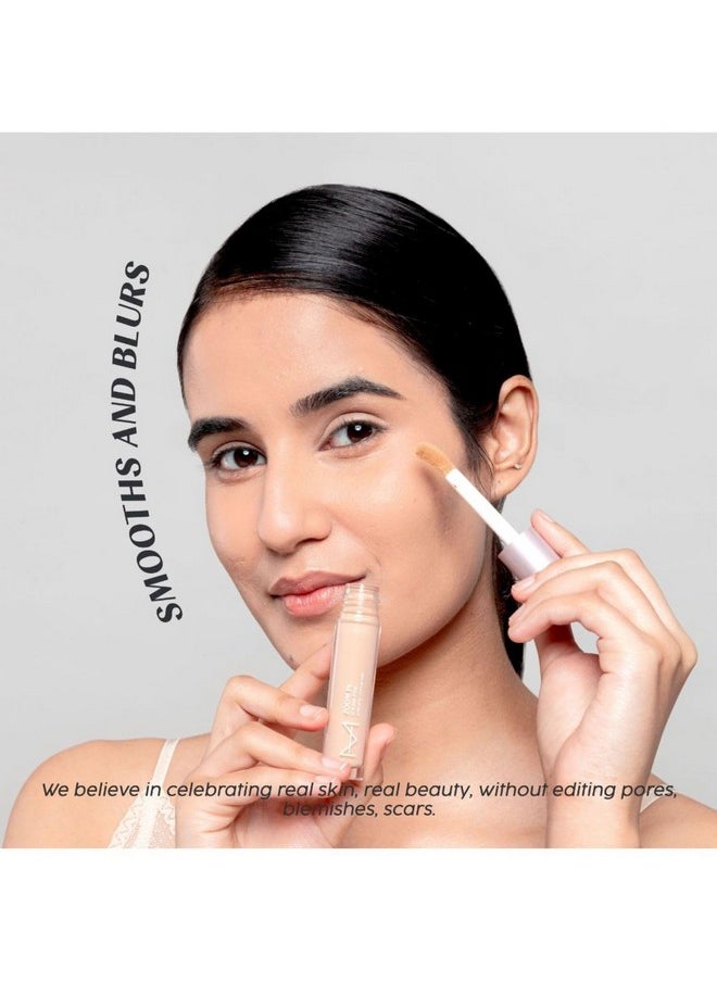 House Of Makeup Matte Concealer for Dark Circles, Pigmentation | Non-Crease, Non-Cakey | Long Wear, Waterproof, Sweat-proof | Full Coverage Concealer for Oily Skin | For Face Makeup | 6 ML (F01 - Fair Skin Tone)
