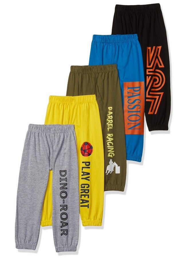 T2F Boy's Regular Fit Track Pants (BYSTRK03_Multicolor 2_13-14 Years)
