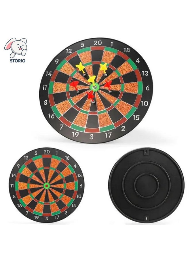 Storio Premium Magnetic Dart Board with 4 Darts - Fun Indoor and Outdoor Dart Game Set Toys for All Ages Kids, Boys and Girls - 15 Inch