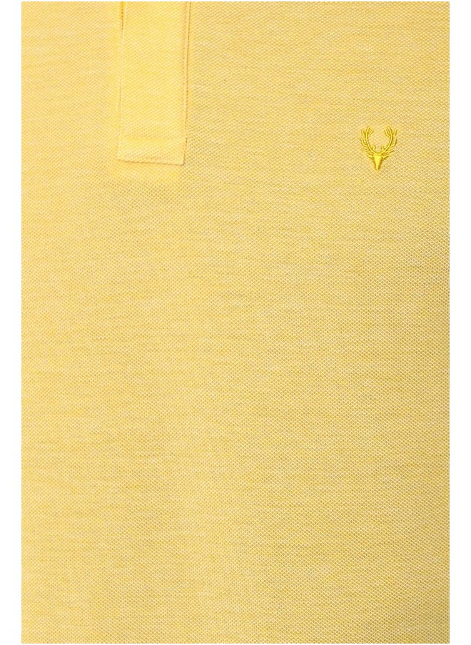 Allen Solly Men's Regular Fit Polo (ASKPQRGF496080_Yellow_M)