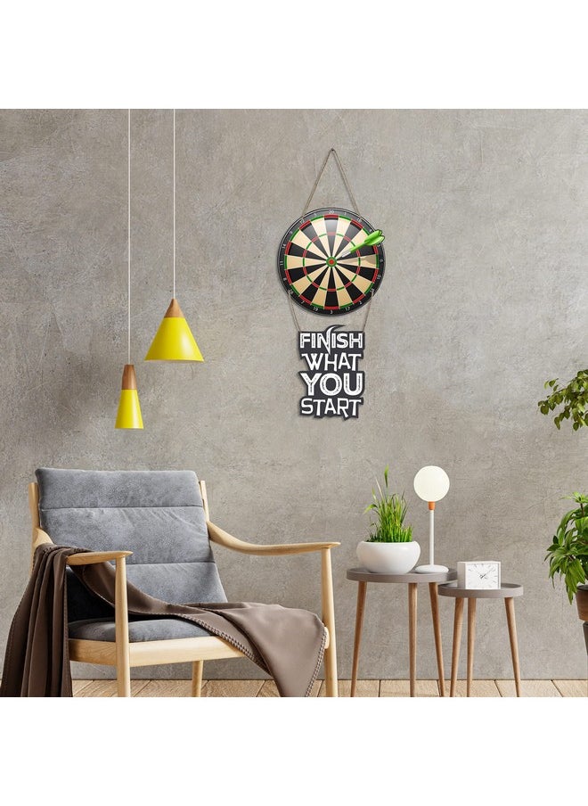 Artvibes Dart Board Printed Wooden Wall Hanging with Quotes for Home Decor | Office | Gifts | Living Room | Bedroom | Wooden Decorative Items | Modern Decoration | wall Art Paining(WH_5703N)