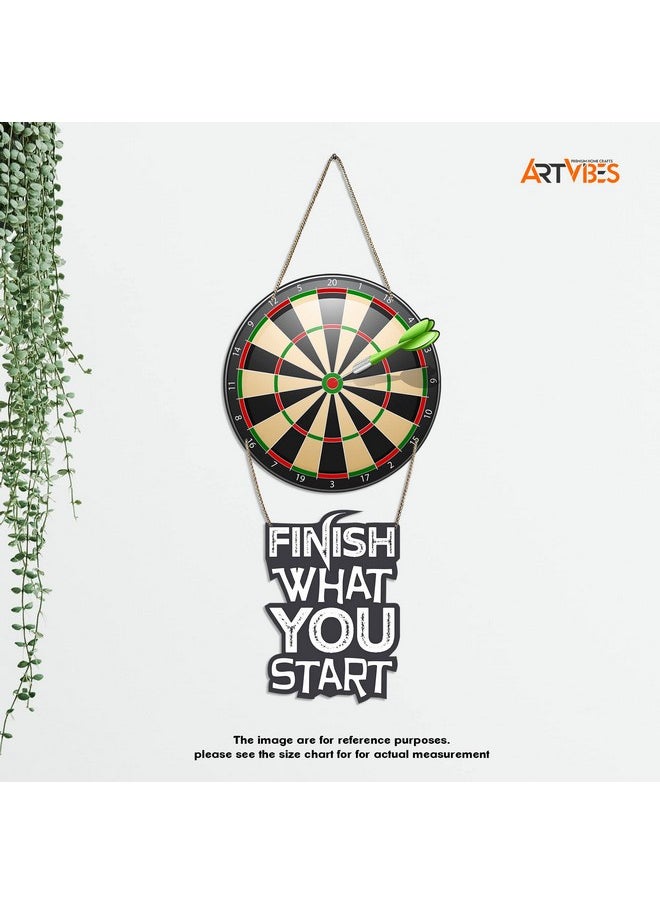 Artvibes Dart Board Printed Wooden Wall Hanging with Quotes for Home Decor | Office | Gifts | Living Room | Bedroom | Wooden Decorative Items | Modern Decoration | wall Art Paining(WH_5703N)