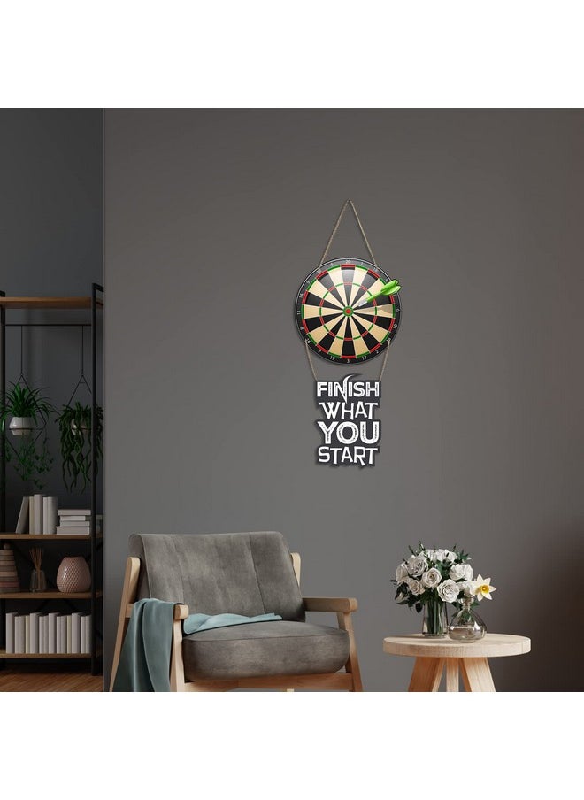 Artvibes Dart Board Printed Wooden Wall Hanging with Quotes for Home Decor | Office | Gifts | Living Room | Bedroom | Wooden Decorative Items | Modern Decoration | wall Art Paining(WH_5703N)