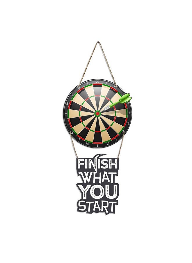 Artvibes Dart Board Printed Wooden Wall Hanging with Quotes for Home Decor | Office | Gifts | Living Room | Bedroom | Wooden Decorative Items | Modern Decoration | wall Art Paining(WH_5703N)