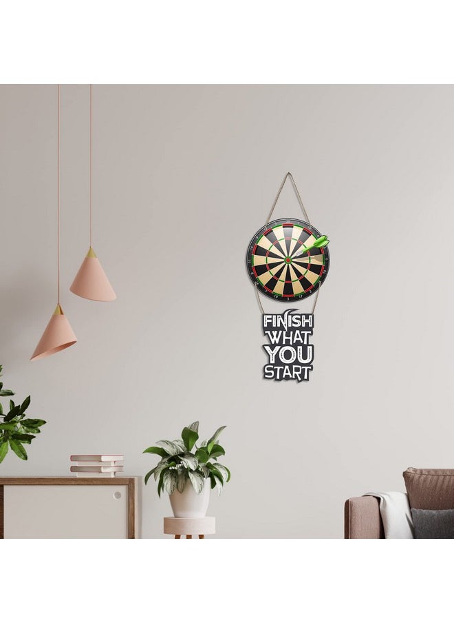 Artvibes Dart Board Printed Wooden Wall Hanging with Quotes for Home Decor | Office | Gifts | Living Room | Bedroom | Wooden Decorative Items | Modern Decoration | wall Art Paining(WH_5703N)