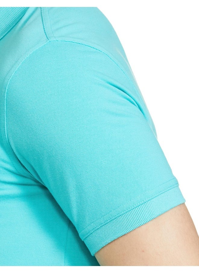 Allen Solly Men's Solid Regular Fit Polo (AMKP317G04239_Mint L)