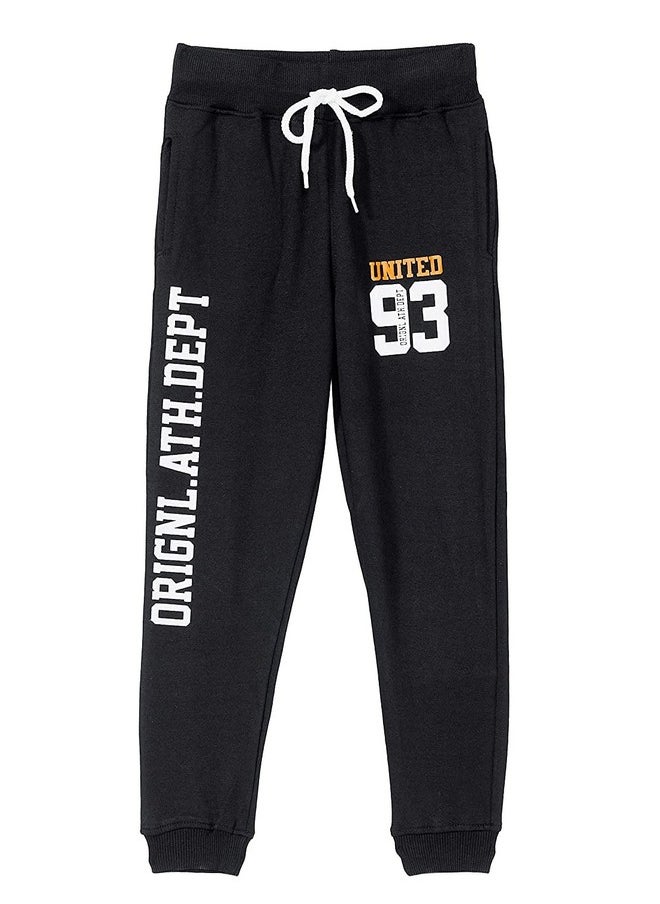 T2F Boy's Joggers Track Pant (5-6 Years, Black)