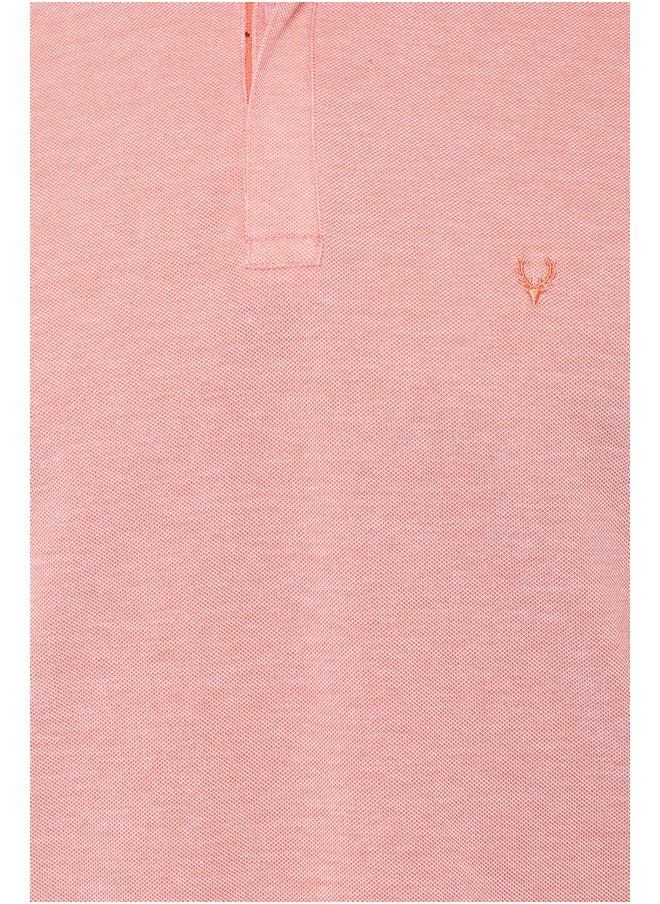 Allen Solly Men's Plain Regular Fit Polo (ASKPQRGFY00914_Peach XL)