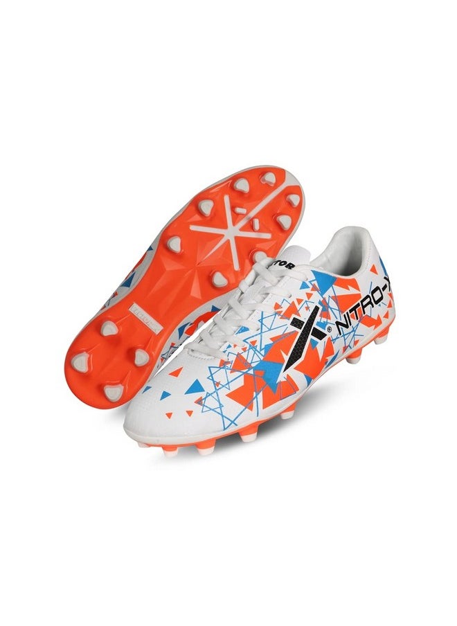 Vector X Nitro-X Football Shoes for Men (White-Orange)