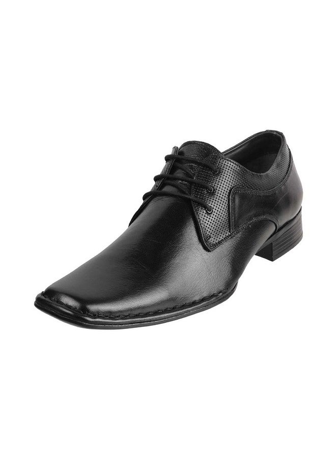 Mochi Men's Black Formal Lace-up Faux Leather Stylish Moccasin Loafer UK/6 EU/40 (19-6501)