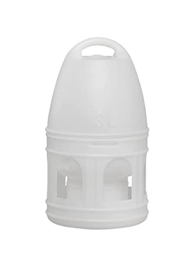 Bird Water Drinker Quail Dove Chicken Parakeet Parrot eon Water Dispenser Feeder Water Pot Container, White 3L