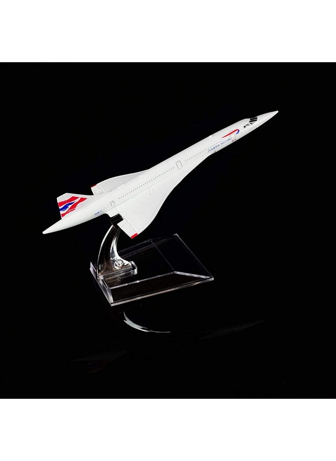 Toytle British Airways Concorde Diecast Alloy Metal Aircraft Aeroplane Model (16 Cm) - Multicolor
