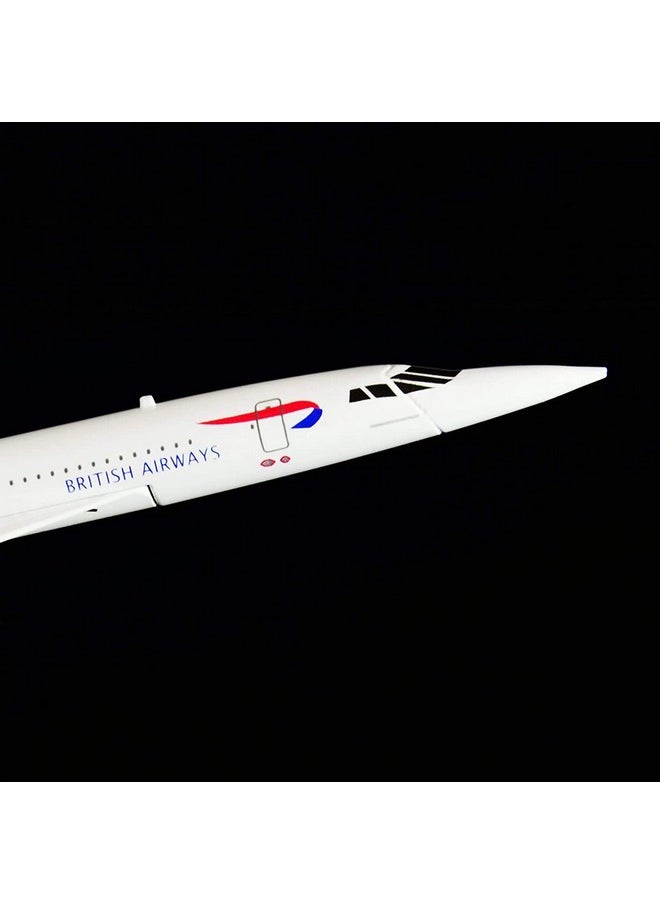 Toytle British Airways Concorde Diecast Alloy Metal Aircraft Aeroplane Model (16 Cm) - Multicolor