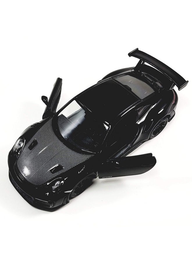 Kinsmart Porsche 911 Gt2 Triple Black Hard Top 1/36 Scale Diecast Car, Plastic, Metal