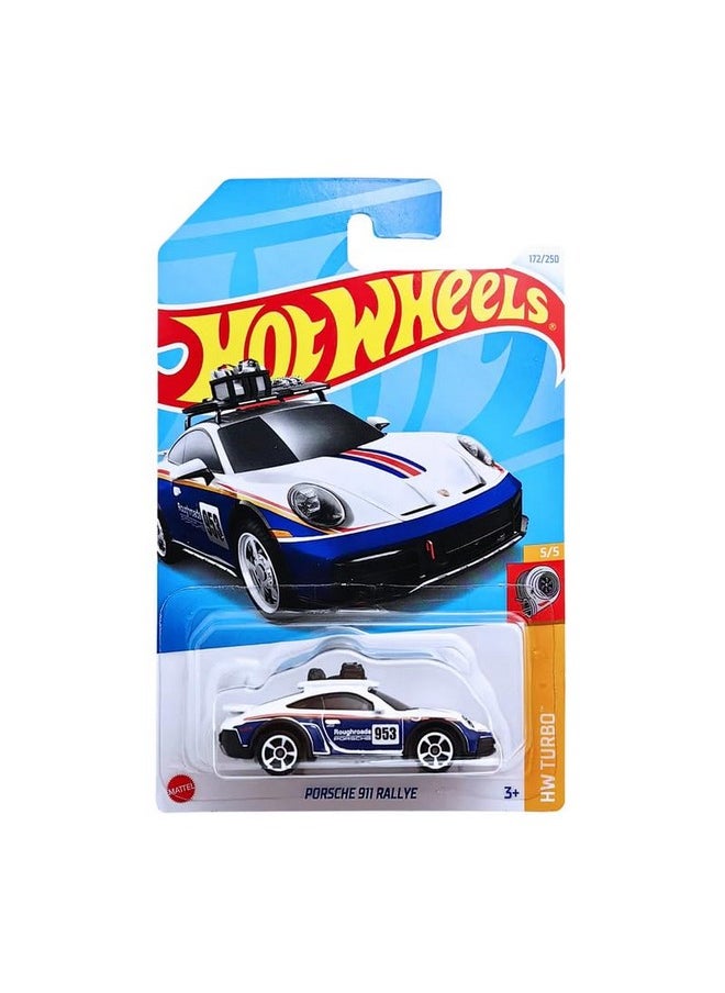 Hot Wheels Porsche 911 Rallye HW Turbo for Ages 3 and Up (White/Blue)