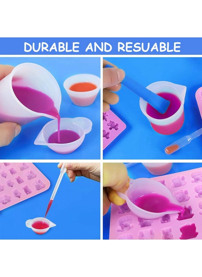ELEPHANTBOAT® Silicone Mould Resin Measuring Cups Kit with Mixing Bowl,Stir Sticks,Spoons,Droppers,Finger Cots,Coloring Cups for DIY Resin Craft Jewelry Making 36 pcs