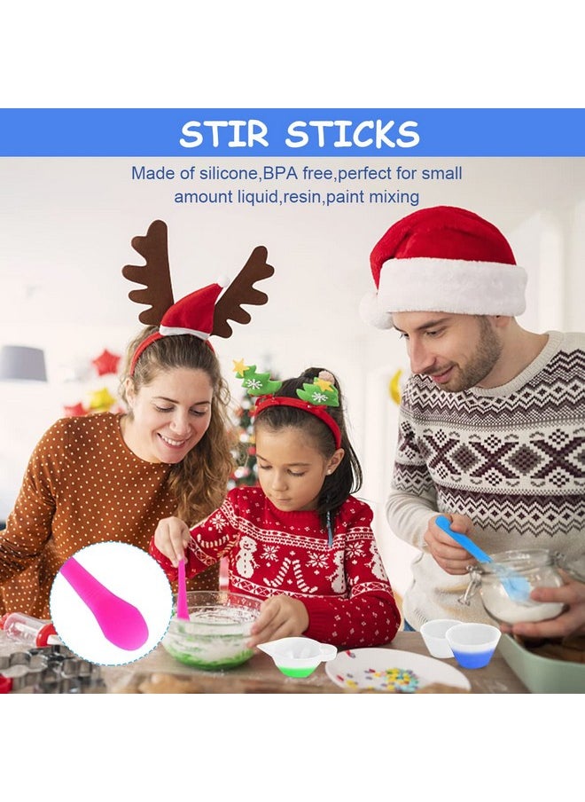 ELEPHANTBOAT® Silicone Mould Resin Measuring Cups Kit with Mixing Bowl,Stir Sticks,Spoons,Droppers,Finger Cots,Coloring Cups for DIY Resin Craft Jewelry Making 36 pcs