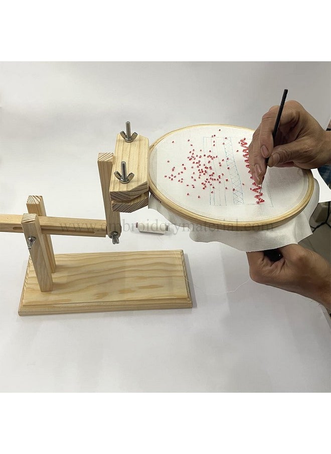 Embroiderymaterial Embroidery Kit to Practice Aari, Zardosi, Tambour & Luneville Hand Embroidery. Hoop Stand Included. 17 Types of Embroidery Supplies.,Paper