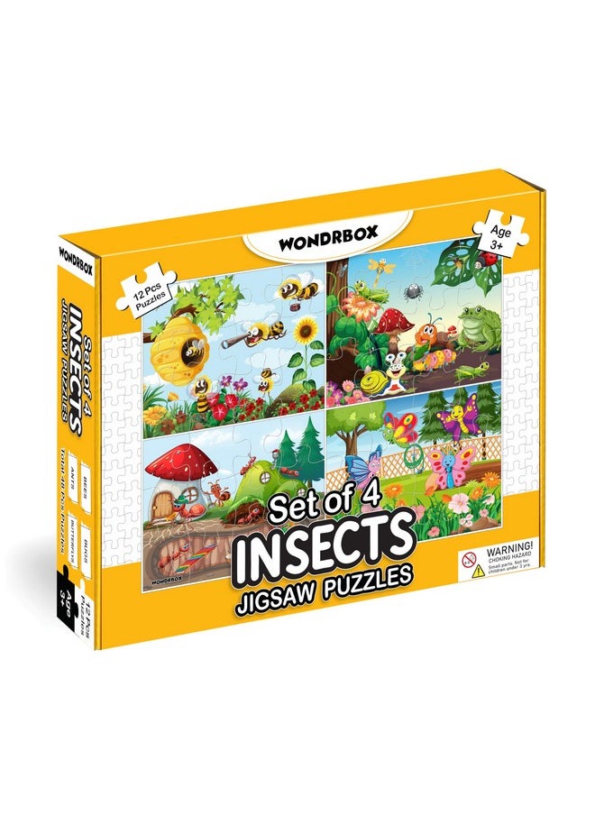 WONDRBOX Jigsaw Puzzle Birthday Gift Item for Age 2-6 Boys and Girls | Christmas Learning Gift Set for 2-6 Year Old Boys & Girls (Set of 5 Puzzles)