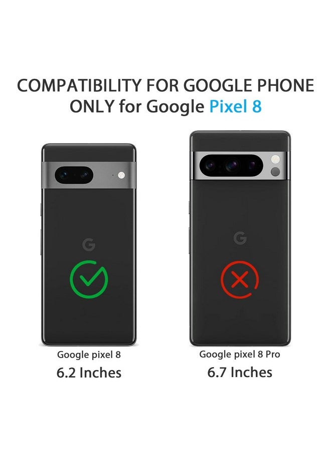 Tobfit Back Cover Case Compatible with Google Pixel 8, Case Cover Rugged Flexible Durable Anti-Slip Silicone Protection Shockproof Google Pixel 8 Back Cover (Lavender Gray)